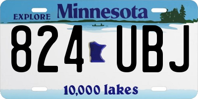 MN license plate 824UBJ