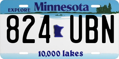 MN license plate 824UBN