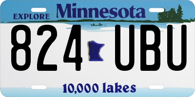 MN license plate 824UBU