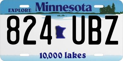 MN license plate 824UBZ