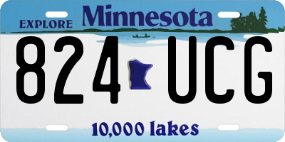 MN license plate 824UCG