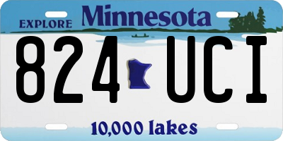 MN license plate 824UCI