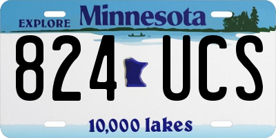 MN license plate 824UCS