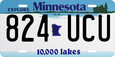 MN license plate 824UCU