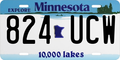 MN license plate 824UCW