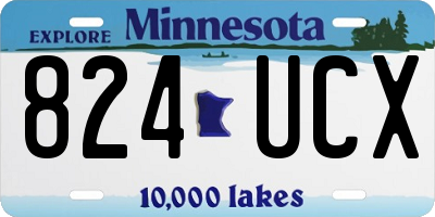 MN license plate 824UCX