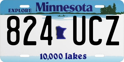 MN license plate 824UCZ