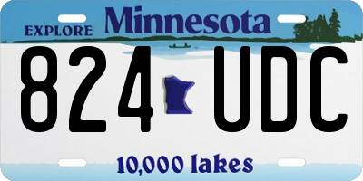 MN license plate 824UDC