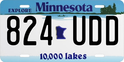 MN license plate 824UDD