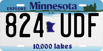 MN license plate 824UDF