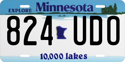 MN license plate 824UDO