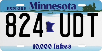 MN license plate 824UDT