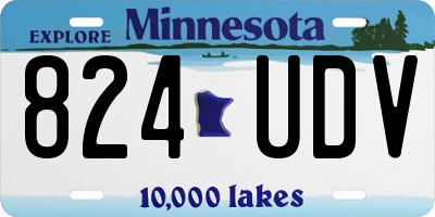 MN license plate 824UDV
