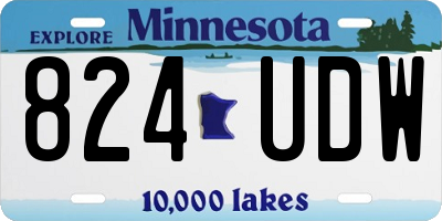 MN license plate 824UDW