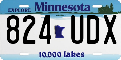 MN license plate 824UDX