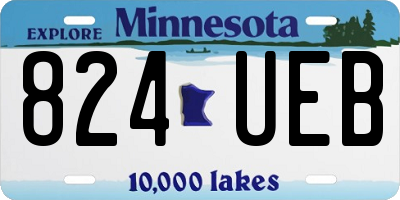 MN license plate 824UEB