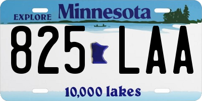 MN license plate 825LAA