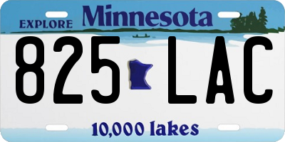 MN license plate 825LAC