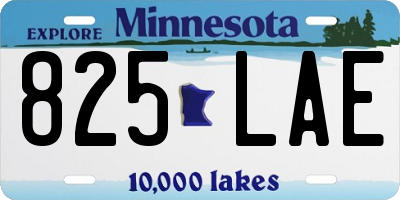 MN license plate 825LAE