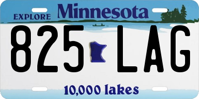 MN license plate 825LAG