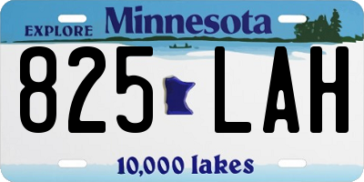 MN license plate 825LAH