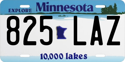 MN license plate 825LAZ