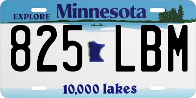 MN license plate 825LBM