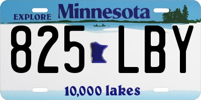 MN license plate 825LBY