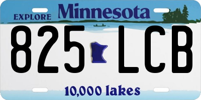 MN license plate 825LCB