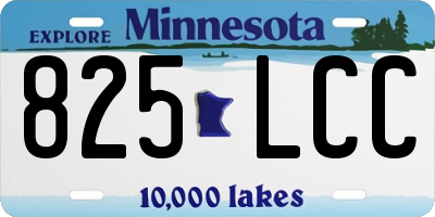 MN license plate 825LCC