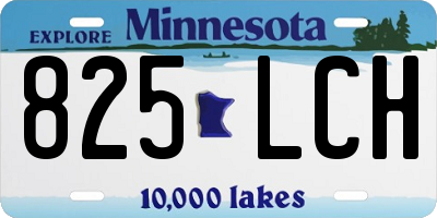 MN license plate 825LCH