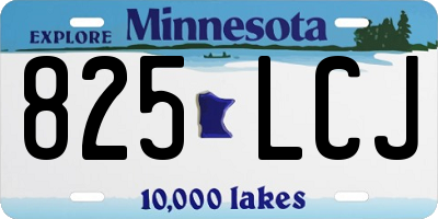 MN license plate 825LCJ