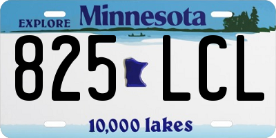 MN license plate 825LCL