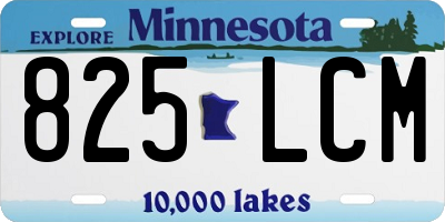 MN license plate 825LCM