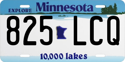 MN license plate 825LCQ