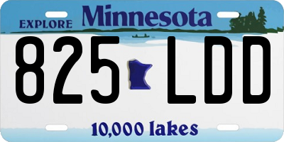 MN license plate 825LDD
