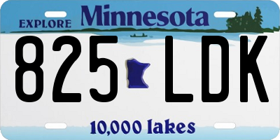 MN license plate 825LDK