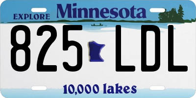 MN license plate 825LDL