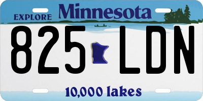 MN license plate 825LDN