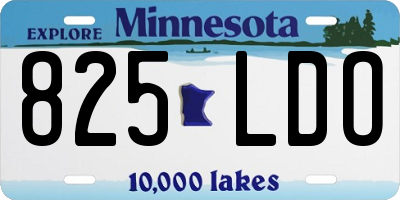 MN license plate 825LDO