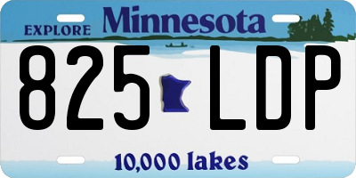 MN license plate 825LDP