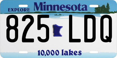 MN license plate 825LDQ