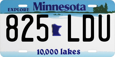 MN license plate 825LDU