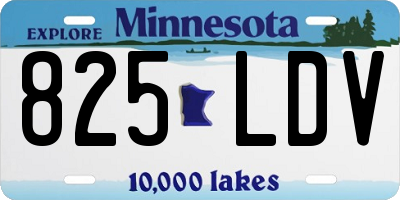 MN license plate 825LDV