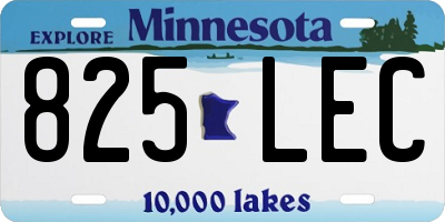 MN license plate 825LEC