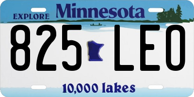 MN license plate 825LEO