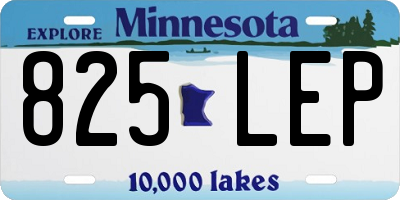 MN license plate 825LEP