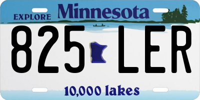 MN license plate 825LER
