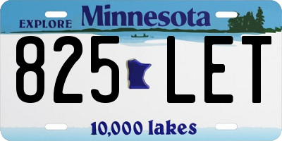 MN license plate 825LET
