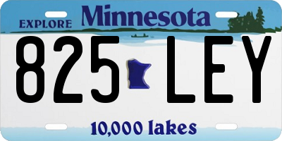 MN license plate 825LEY